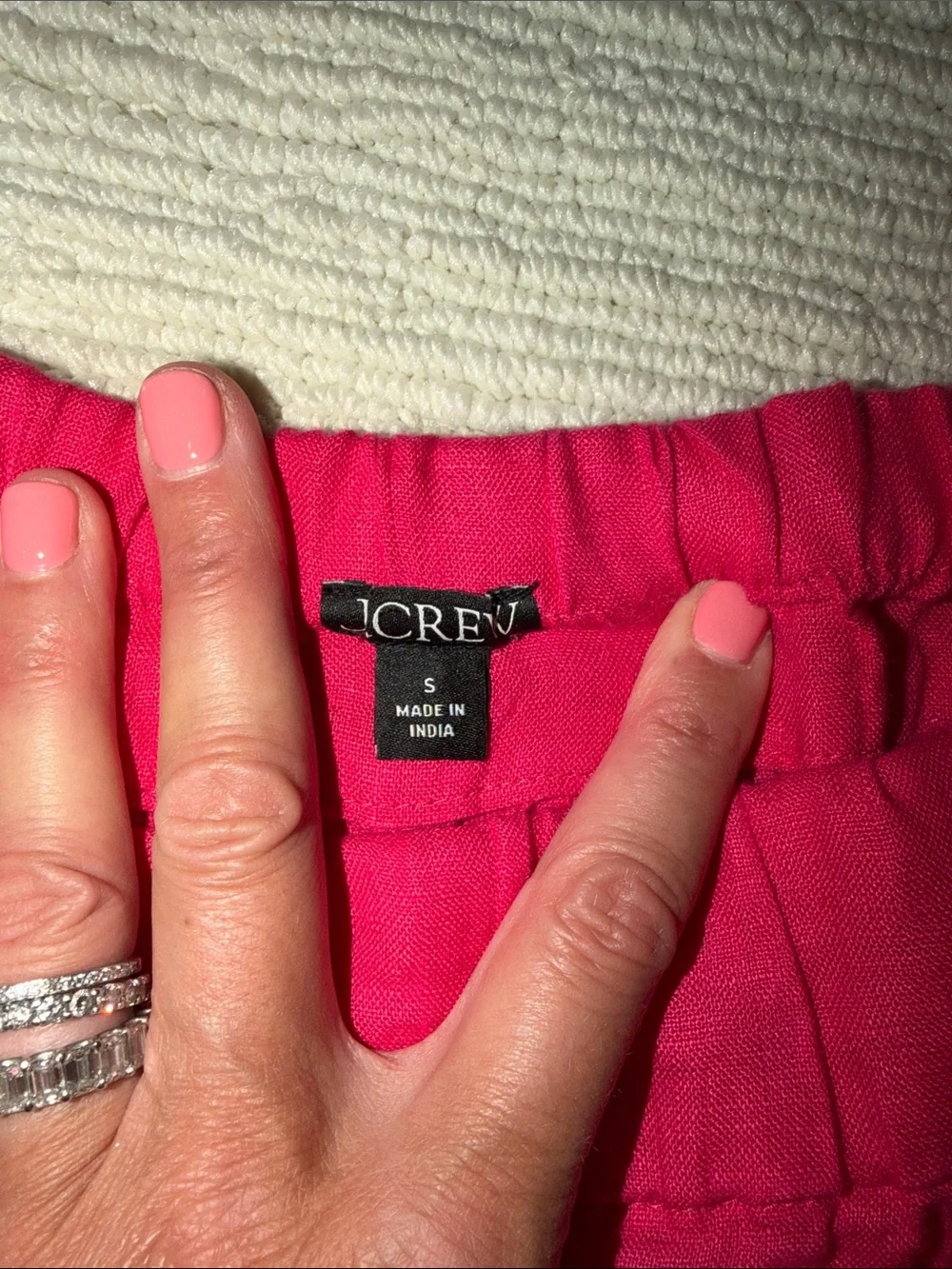 J Crew Women's Hot Pink Linen Blend Shorts - size small